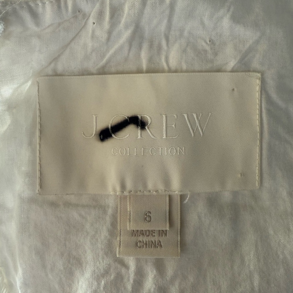 J. CREW COLLECTION Preppy Peasant Dropped Waist Embroidered Eyelet Midi Dress 6 - Picture 11 of 11